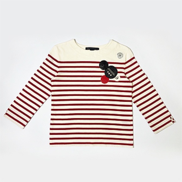 Marc By Marc Jacobs Patched Breton Stripe Top - Picture 9 of 12